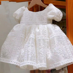 Vestido <span class=keywords><strong>de</strong></span> <span class=keywords><strong>Bautizo</strong></span> Blanco <span class=keywords><strong>de</strong></span> Encaje Formal <span class=keywords><strong>de</strong></span> Verano ODM OEM <span class=keywords><strong>para</strong></span> Bebé Niña, <span class=keywords><strong>Vestidos</strong></span> <span class=keywords><strong>de</strong></span> Manga Corta <span class=keywords><strong>para</strong></span> Niñas <span class=keywords><strong>de</strong></span> 1 a 16 Años, Ropa <span class=keywords><strong>para</strong></span> Niños - Product Image 1