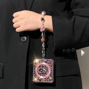 เคสโทรศัพท์ประดับเพชรพิมพ์ลายเสือดาวสุดหรูพร้อมสายคล้องข้อมือคริสตัลสำหรับ <span class=keywords><strong>Samsung</strong></span> <span class=keywords><strong>zfold</strong></span> 6 5 <span class=keywords><strong>4</strong></span>ชิ้น - Product Image 3