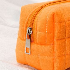 Pochette de voyage professionnelle en tissu écossais aux couleurs bonbon, avec intérieur en polyester et coton, sacs à maquillage personnalisés avec fermeture éclair - Product Image 4