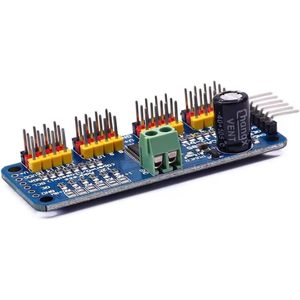 Module de commande de servomoteur PWM 16 canaux Yeiwenl PCA9685 avec 4 micro-servomoteurs SG90 pour robot Arduino - Product Image 3