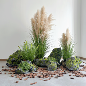 Musgo Artificial, Piedras Artificiales Hechas de Material PU, Origen China; Piezas de Roca para Jardín y Paisajismo, Accesorios para Exhibición en Ventanas, Miniatura - Product Image 4