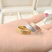 Bague en acier inoxydable à motif trèfle texturé, bague de doigt vintage à fleur porte-bonheur, bijou unisexe pour couple, cadeau