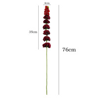 Fleur artificielle haut de gamme réaliste à tige unique, en forme de coquille, pour la décoration intérieure, en plastique et tissu de soie, pour arrangements floraux de mariage