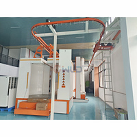 Ligne de revêtement en poudre entièrement automatique WLD-C avec système de convoyeur aérien, ligne de revêtement robuste pour châssis de remorque