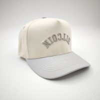 Casquette de baseball classique personnalisable à 5 panneaux en tissu Oxford Terry Dobby, visière incurvée réglable, logo brodé en 3D, broderie à la main motif fruits