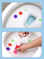 Gel Nettoyant WC Aromatique en Tampon, Nettoyant Automatique pour Cuvette de Toilettes en Forme de Fleur, Éliminateur d'Odeurs de Salle de Bain, Gel Parfumé Frais