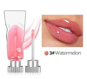 Pruebe el brillo de labios brillante vegano natural OEM con sabor a fruta orgánica arcoíris maquillaje transparente brillo de labios de etiqueta privada - Product Image 3