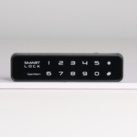 Serrure de cabinet intelligente Qidots avec poignée verticale, accès par code PIN, serrures numériques électroniques pour le stockage de fichiers