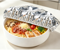 Couvre-aliments en aluminium sur mesure pour bols, couvercles de conservation jetables pour la cuisine et la restauration