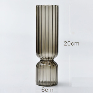 Tay Thổi Bắc Âu Sáng Tạo Sọc Bong Bóng Bình Màu Cột Hoa Sắp Xếp Bình Thủy Tinh Cho Trang Trí Nội Thất - Product Image 3