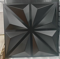 Panel de Pared 3D de PVC con Diseño de Diamante Negro para Decoración Interior ZJ, 50*50 cm, y Panel de Techo