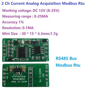 N4DAC02 <b>DC</b> <b>12V</b> 2CH DAC Module 0-5V 0-10V PWM to Voltage Analog Converter RS485 Modbus RTU Board B419 - Product Image 6