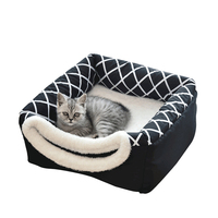 Usine Offres Spéciales Chat Lit Yourte Chat Maison Coton Chaud Pliable Pour Animaux De Compagnie Lit De Luxe Maison de Chat