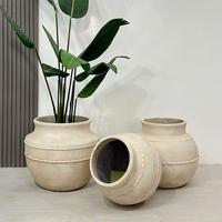 Pot Bunga Silinder Gaya Nordik untuk Tanaman Indoor dan Outdoor dari Magnesium Mud, Penjualan Langsung Pabrik