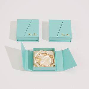 Nouvelle boîte à bijoux magnétique à double ouverture, personnalisable avec logo, écologique, recyclable, en carton, avec sac en papier - Product Image 6