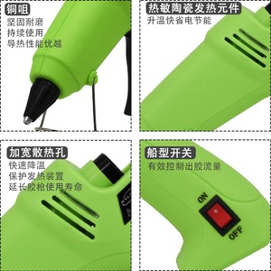 ปืนกาวร้อนไนลีโอ 60/80W เกรดอุตสาหกรรม สำหรับงานฝีมือที่บ้าน ป้องกันการลวก รุ่น NL-211 - Product Image 4