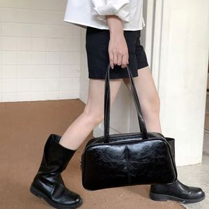 Bolsos Boston de Gran Capacidad en Cuero PU Marrón, Estilo Coreano Casual, Primavera 2025, Bolso de Hombro de Alta Calidad para Mujer - Product Image 3