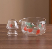 Ensemble de cérémonie du thé Matcha japonais de luxe en verre écologique durable, fouet, bol, support, boîte colorée, accessoires complets modernes