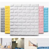 Panneau mural 3D traditionnel en mousse de brique blanche imperméable et insonorisant 70*77cm, autocollant à coller pour appartement, chambre, hôtel