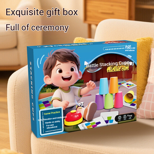 Tốc độ xếp chồng ly trò chơi hẹn giờ chuông Montessori giáo dục đồ chơi cho trẻ em nhận biết màu sắc BPA miễn phí cha mẹ tương tác con - Product Image 3