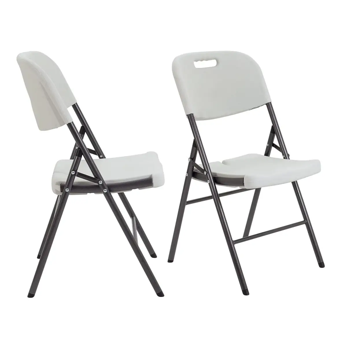 Table pliante de pique-nique en plein air portable blanc de vente chaude et ensemble de 6 chaises chaise pliante en plastique pliante de mariage moulée robuste