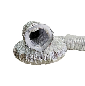 Conducto Flexible de Aluminio Plateado con Capa de Fibra de Poliéster para Circulación de Aire Frío e Instalaciones HVAC - Product Image 3