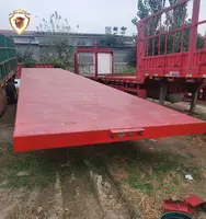 3 4 축 20 ft 40 ft 사용 트레일러 콘테이너 편평한 침대 트럭 트레일러 가격