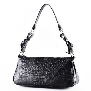 स्टाइलिश मगरमच्छ कंधे की थैलियां महिलाओं चमड़े के हैंडबैग काले चमड़े के बैग महिला फैशन पर्स नई न्यूयॉर्क फैशन हैंडबैग - Product Image 2