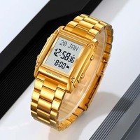 Montre de prière musulmane personnalisable avec indication de la Qibla et rappel de l'heure pour femmes et hommes