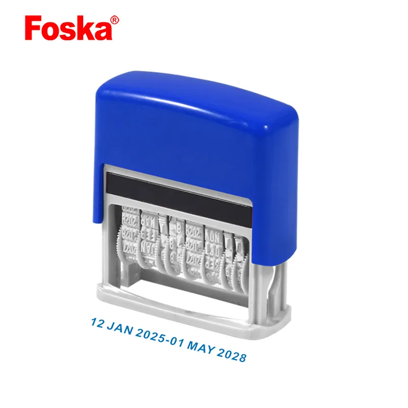 Foska New Item Handle Date Roller Stamp DIY Scrapbooking Planner Hand Account Journal Stamps Kawaii Stationery Office Supplies