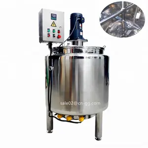 100L tangki pencampur agitator reaktor lapisan ganda dengan mixer