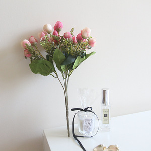 Ramo de capullos de rosa de tela crepé, accesorio DIY, flores artificiales para decoración de arreglos florales en hoteles y cafeterías - Product Image 4