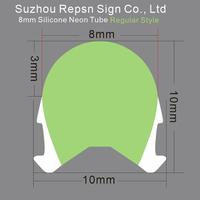 Enseigne lumineuse séparée à LED de 2ème génération vert clair split silicone neon flex 8mm Regular Style