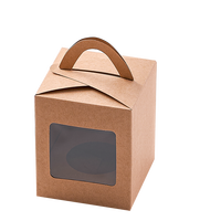 Boîtes en carton recyclables pour l'alimentation, boîte à gâteau de luxe élégante, boîte d'emballage avec poignée