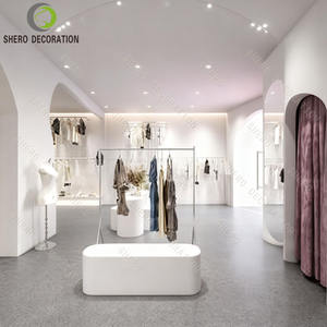 Diseño interior moderno para tiendas de ropa, estante de exhibición de ropa duradero para montar en la pared, soporte para prendas de vestir, muebles para tiendas de ropa - Product Image 6
