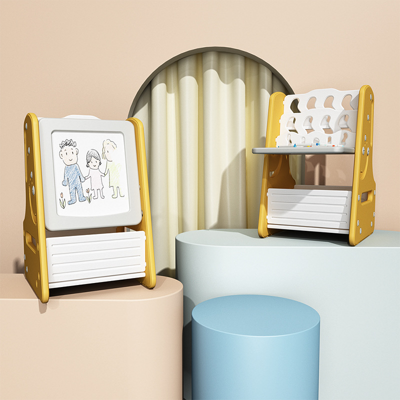 Lemon yellow 3-in-1 drawing board