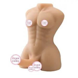 Mr. Shen Female Silicone Doll Non-Inflatable Dildo with Simulated Penis Male Homosexual Abdominal Muscle Fierce Male Dildo