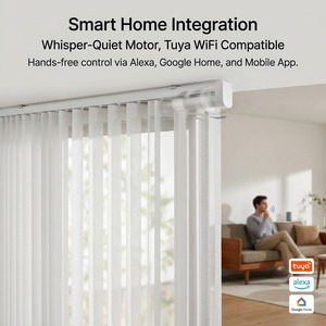 Persianas Eléctricas Modernas, Impermeables, Verticales, de Fácil Instalación, <span class=keywords><strong>Cortinas</strong></span> Translúcidas Motorizadas, Solución Inteligente para Ventanas - Product Image 4
