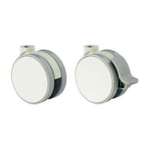 Easy to Operate Plastic <b>Chair</b> <b>Casters</b> Twin Wheels Made of Nylon 75mm Diameter BIFMA Load Capacity - Product Image 1