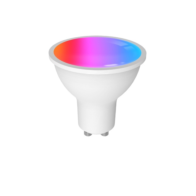 GU10 WiFi Smart LED RGB C+W White 5W Dimmable Bulb with Smart Life TUDU Remote Control, Ideal for Home Use
