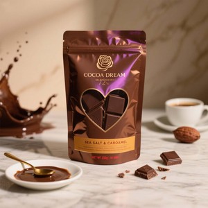 Premium Temperature Resistant <strong>Chocolate</strong> Bags 500g Custom Printed Valentine <strong>Chocolate</strong> Stand up Pouch - Product Image 1