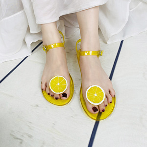 pineapple jelly sandals