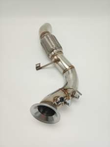 Tuyau de descente en acier inoxydable M57N2 <span class=keywords><strong>335D</strong></span> E90 <span class=keywords><strong>E91</strong></span> E92 Tuyau de sortie Turbo 535D E60 E61 635D E63 E64 X3Tube de tuyau d'échappement 2.75'' - Product Image 5