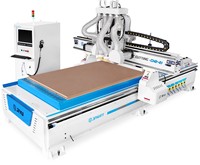 JIYU-Máquina enrutadora anidada CNC, línea de producción de muebles, panel de gabinete de oficina, máquina para fabricar muebles de madera