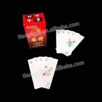 Jeu de cartes de mahjong en papier personnalisé pour la famille chinoise, écologique, recyclable, double face, 144 cartes, pour le plaisir