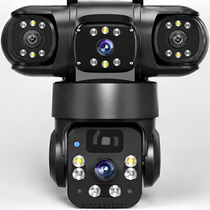 Caméra de sécurité extérieure sans fil HIKWIFI 3 objectifs 4G 6K à énergie solaire IP66 CMOS Pan-Tilt PTZ V380 <span class=keywords><strong>Pro</strong></span> 12MP avec audio bidirectionnel - Product Image 4