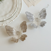 Ornements de Noël en acrylique avec paillettes de platine, papillon, libellule, pendentif suspendu pour arbres de Noël, décorations de vacances