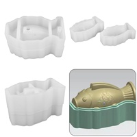 Molde de silicona 3D con forma de pez dorado para velas aromáticas, herramientas creativas de bricolaje para decoración de pasteles, modelo de resina de animal pequeño, hecho en China JYBM