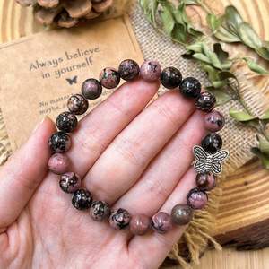 Pulsera de Piedra Natural con Cuentas de Vidrio Coloridas, Vibraciones Positivas, Joyería Personalizada, Tarjeta de Joyería Personalizada, Gerente de Cuentas Dedicado - Product Image 1