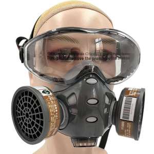<span class=keywords><strong>Masque</strong></span> <span class=keywords><strong>respiratoire</strong></span> demi-visage en silicone réutilisable à 2 couches avec valve d'expiration pour la sécurité des <span class=keywords><strong>travaux</strong></span> de pulvérisation de peinture industrielle - Product Image 6